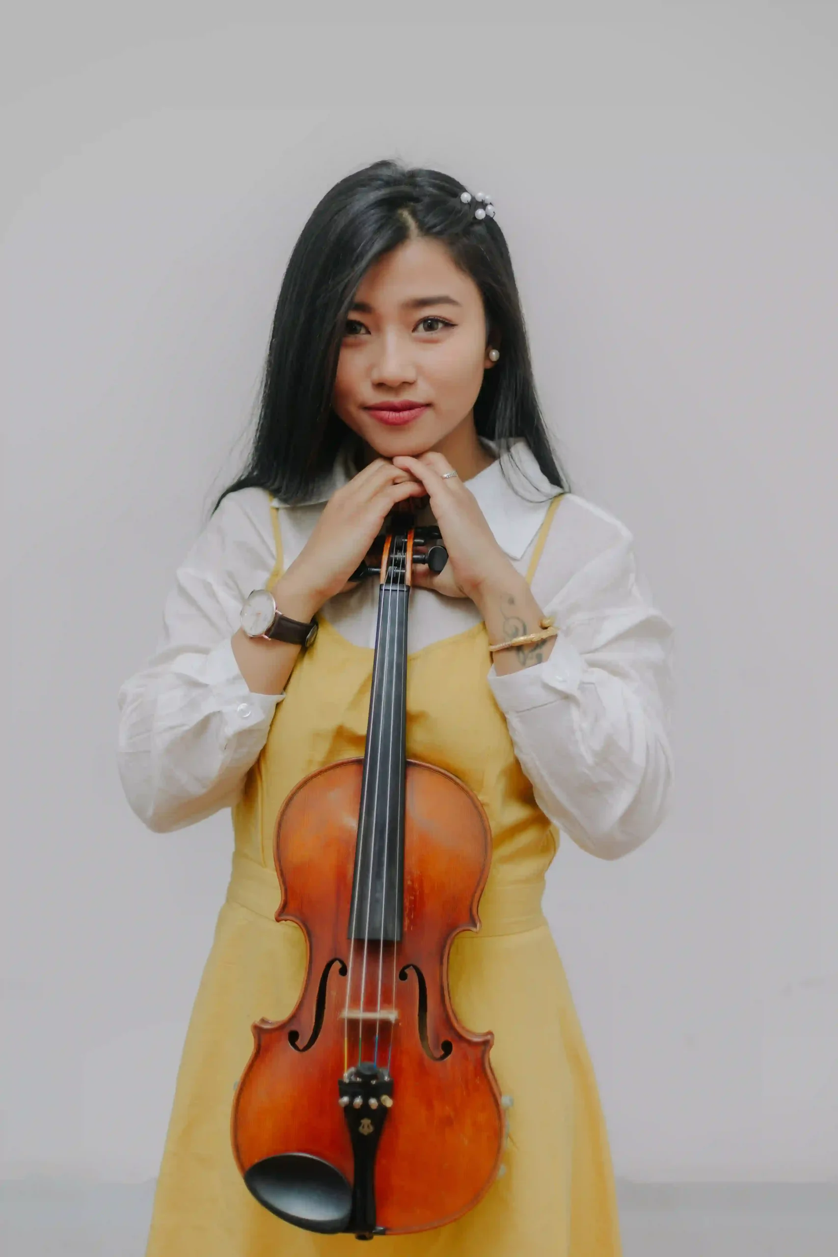 Phoebe's artistic violin portrait